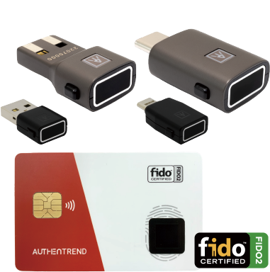 指紋認証(生体認証)による2要素認証FIDO機能