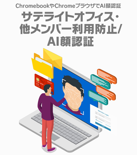 サテライトオフィス・他メンバー利用防止/AI顔認証