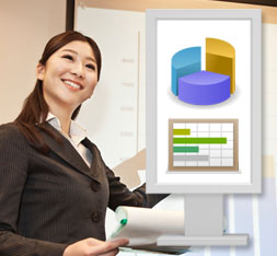 プレゼンテーションで利用+PPT利用も可能!